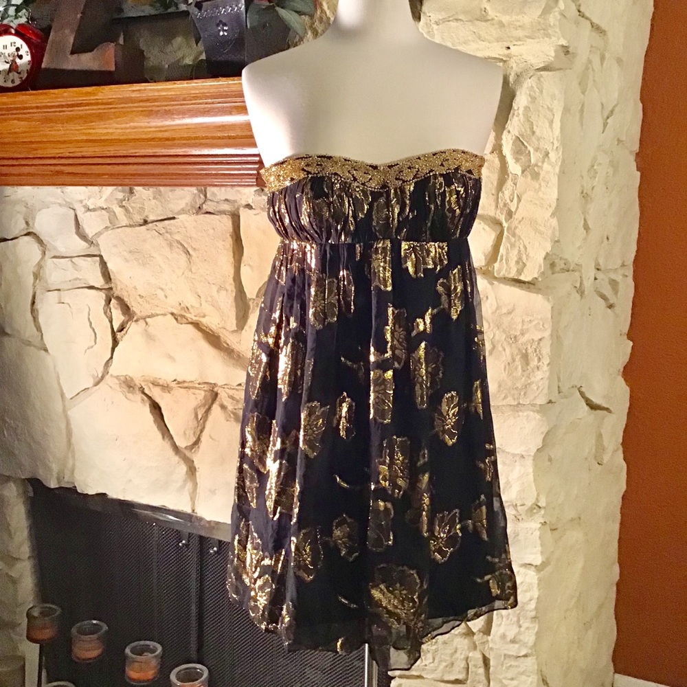 Cache strapless party dress size 2